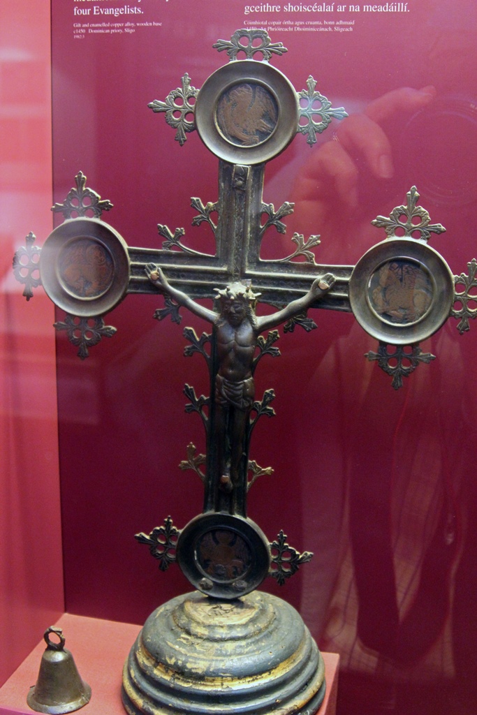 Gilt Cross with Evangelists (ca. 1450)
